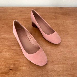 madewell ella block heel pump • dusty clay suede • sz 9 • $128
